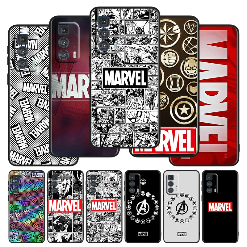 Marvel Comics Logo Phone Case For Motorola G E7I Stylus Power One Plus E Edge X S 30 20 Fusion Plus Lite Pro Black