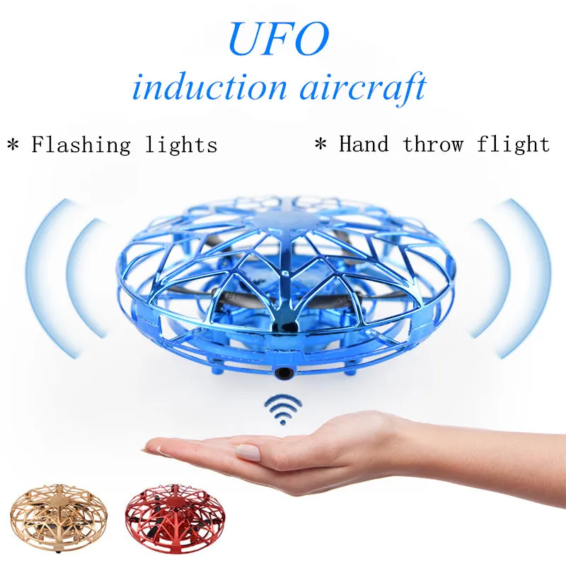 다채로운 미니 UFO 비행 헬리콥터, 매직 볼 항공기 감지, 미니 유도 UFO 드론, 어린이 전기 전자 장난감