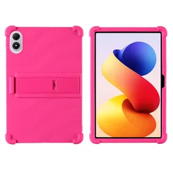 Shockproof Silicone Tablet Case with Portable Rear Kickstand and Kickstand Feature for Xiaomi Pad 2 Pro (Purple)