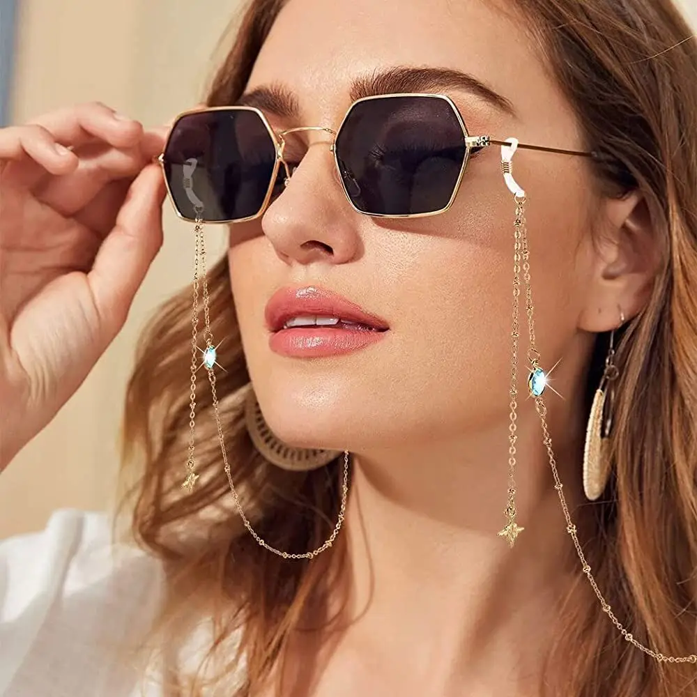 Square Metal Fashion Sunglasses For Women Men Casual Chain Charm Gradient  Glasses For Summer Beach Party, Uv400 - Temu United Arab Emirates