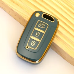 Premium 3/4 Button Car Key Case Cover - Elegant Protection for Your Vehicle's Key Fob (3 Button Grey Case)