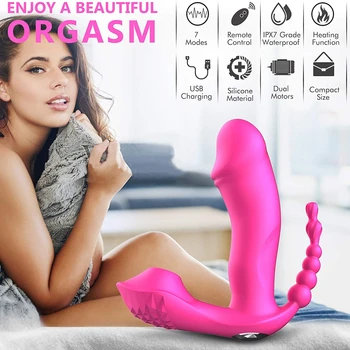 3 IN 1 Sucking Vibrator Anal Vagina Clitoris Stimulator Sucker Wearable Oral Suction Adult Sex Toys for Women Shop for Couple 3