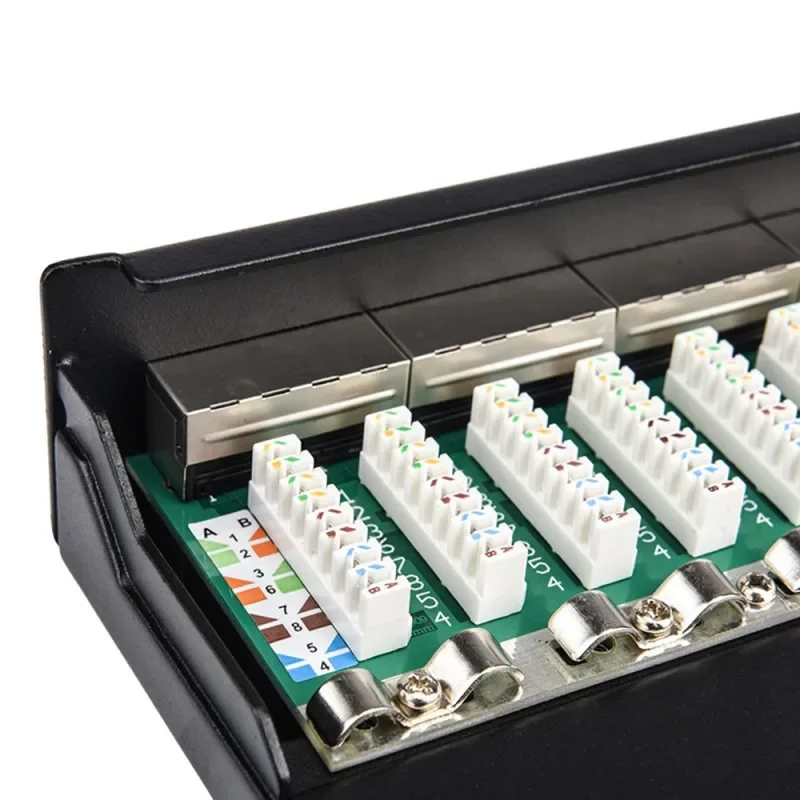Cat6A 12 Port Patch Panel Full Shielded Wall Mounted for RJ45 Keystone Jack Sockets Desktop Wall Mount Keystone patch panel enclosure