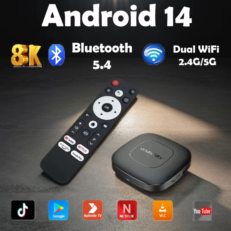 T1 Smart TV Box Android14 Allwinner H313 Bluetooth 5.4 Settings Top Box ...