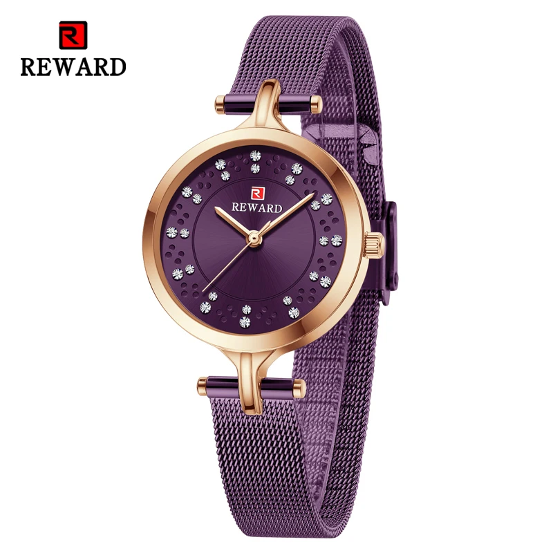 Montre à Quartz en or pour femmes, étanche, en acier inoxydable, montre-bracelet de luxe pour dames et filles, RD22036L_voghion.com