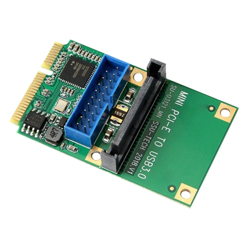 

NEW-Mini Pci-E к USB 3,0 карта адаптера Mini Pcie к контактам USB Расширительная карта с 15 контактными Sata портами питания для ПК