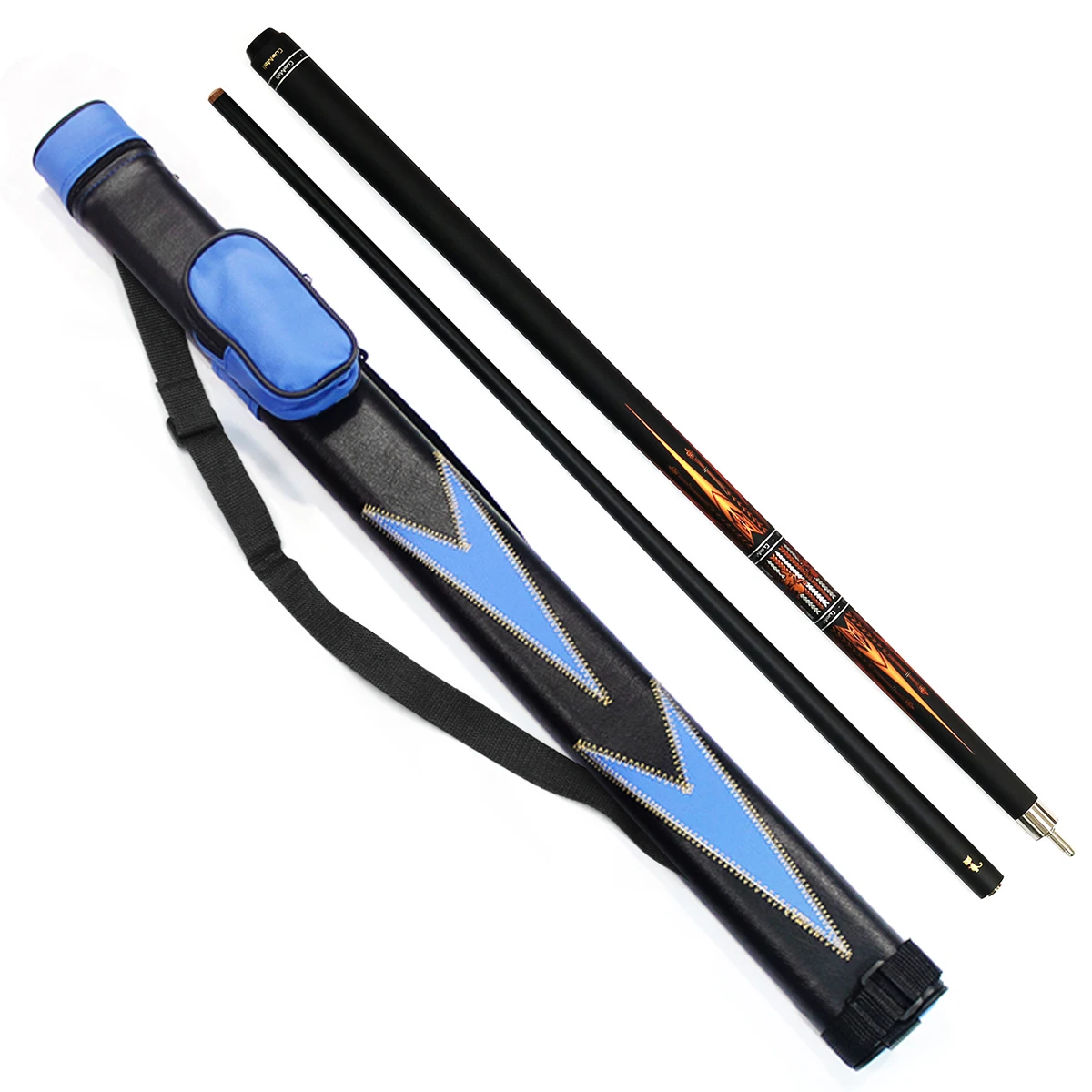 Carbon Fiber Shaft 1/2-PC Billiard Pool Cue Kit With Cue Case