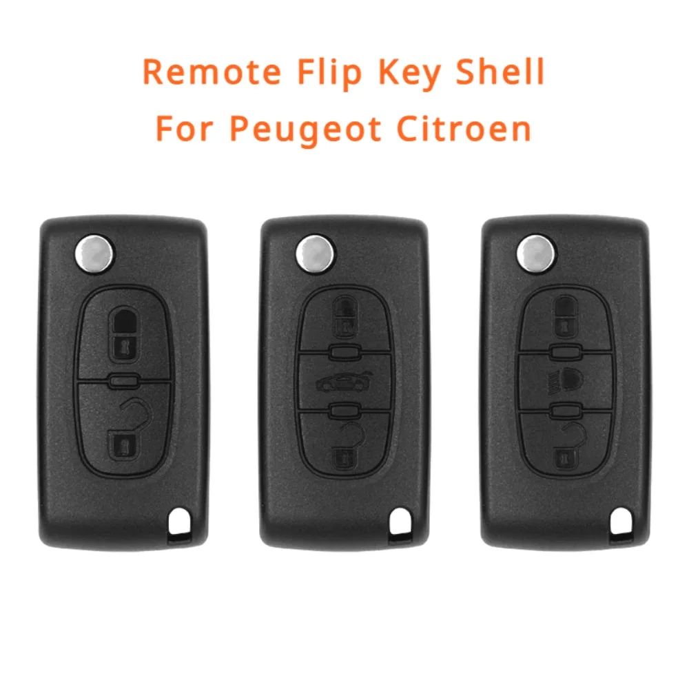 

20Pcs Remote Key Case for Peugeot 207 307 308 407 607 807 for Citroen C2 C3 C4 C5 C6 Flip Folding Car Key Shell 2 3 4 Buttons