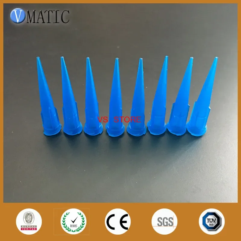 100Pcs Blue 22G TT Plastic Glue Dispenser Needle Tips