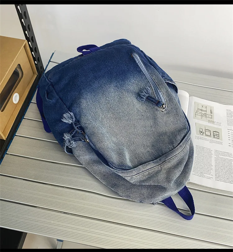 Female Shoulder Bag Denim Women Backpack Travel Bagpack Large Capacity Bookbag  College Student School Bags For Teenager Girls stylish backpacks for women