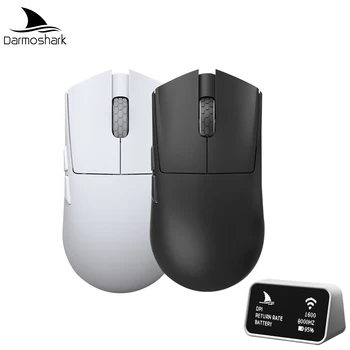 Mouse da gioco Darmoshark M3 Micro Pro Wireless 8K Tri-Mode PAW3950 30000 DPI N52840 Macro Game Mosue Mouse leggero a mano piccola