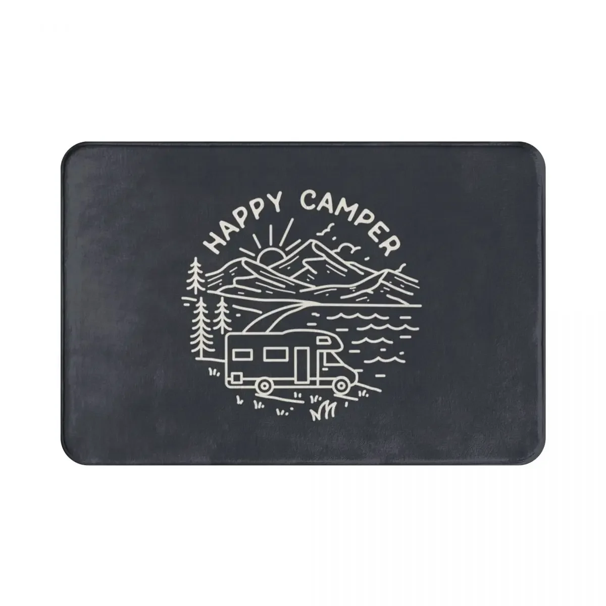 

Happy Camper Polyester Doormat Rug carpet Mat Footpad Non-slip Absorbent Mat Front Room Corridor Kitchen Bedroom balcony toilet
