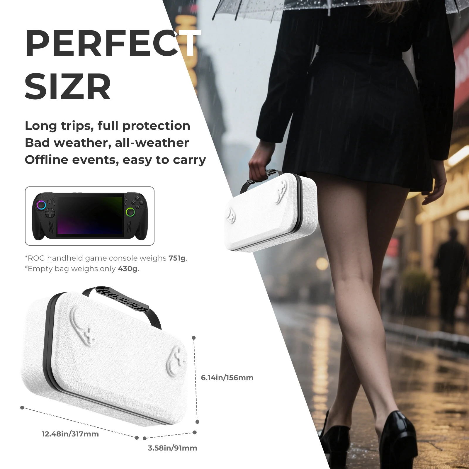 Carrying Case for ROG Xbox Ally / Ally X Handheld Hard EVA Storage Bag Waterproof Shockproof Portable Protective Case