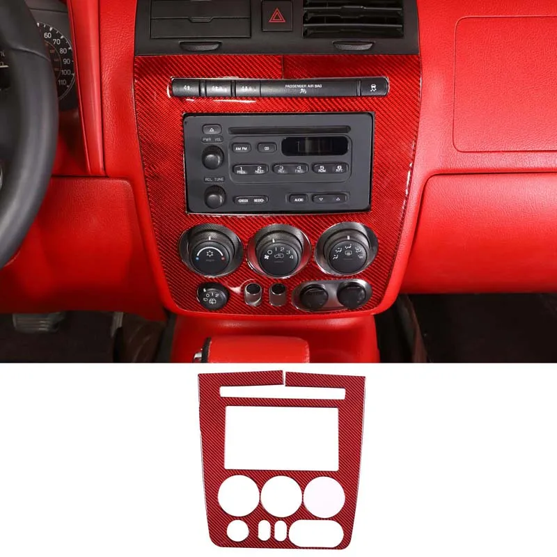 

For Hummer H3 2005-2009 Soft Carbon Fiber Car Center Control Panel Cover Sticker Car Interior Protection Accessories Trim Kit