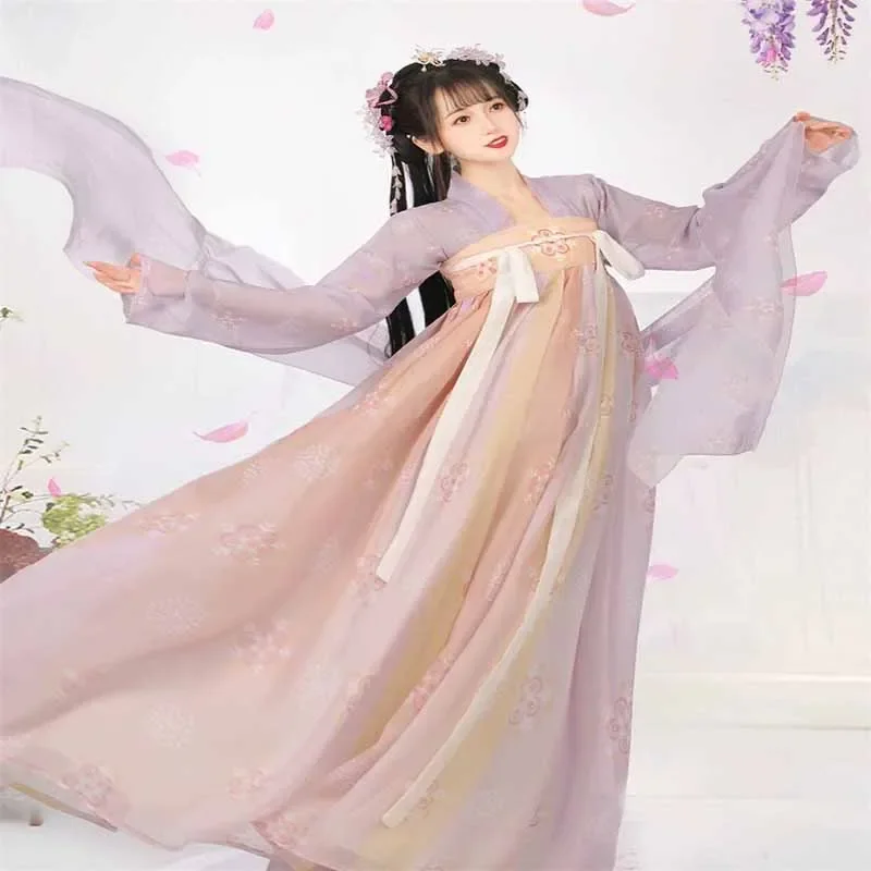 

Ancient Chinese Hanfu Women Fairy Cosplay Costume Dance Dress Party Outfit Hanfu Dress Green Pink Sets For Women Plus Size XL