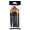 12pcs Flat Paint Brush Set - Professional Artist Quality for Acrylic, Oil, Watercolor & Gouache with Durable Synthetic Nylon 1