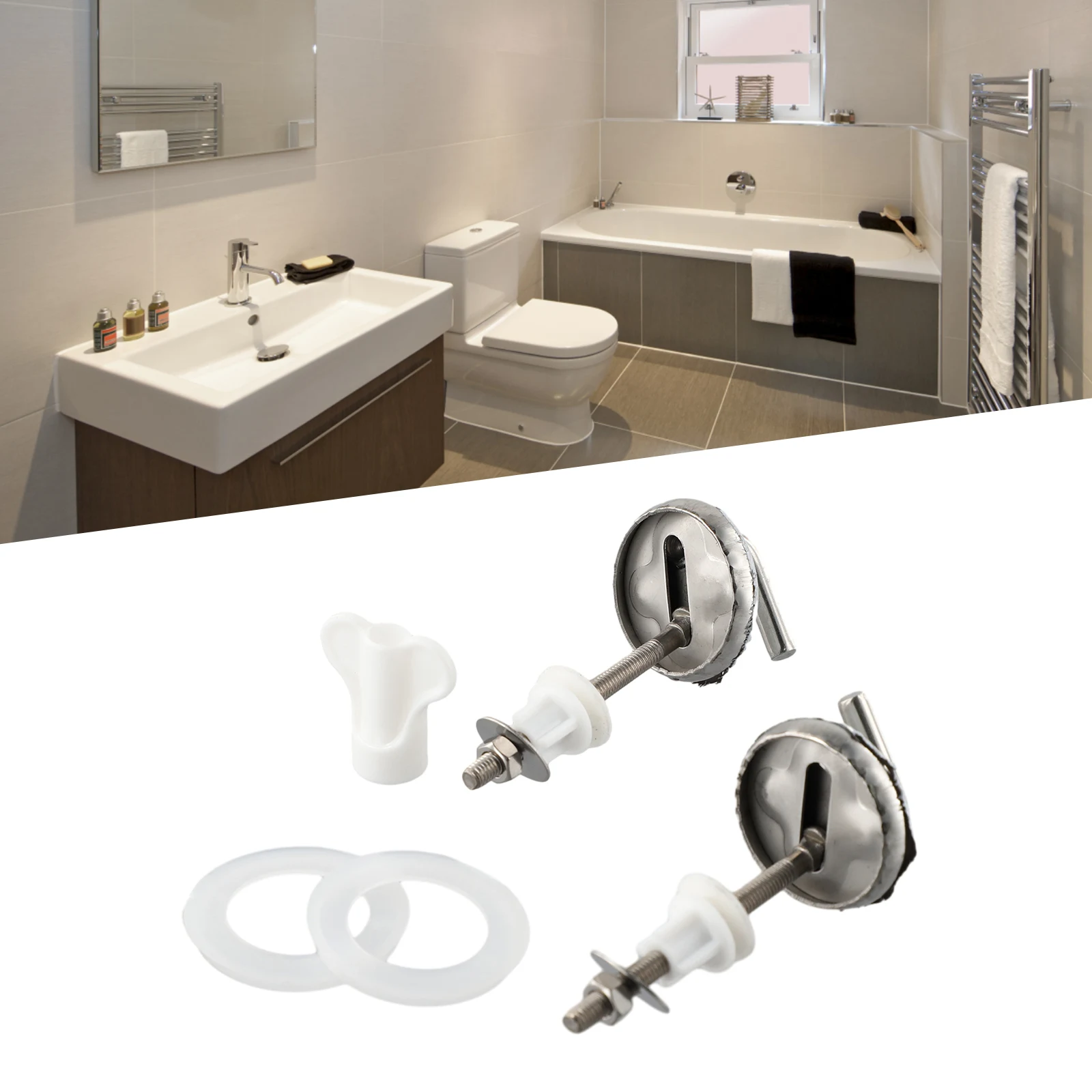Toilet Cover Hinges Toilet Cover Mounting Connector Stainless Steel Plastic Seat Fittings Suitable For Bathrooms 1 Pair