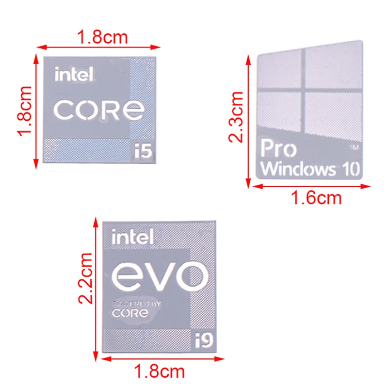 Computer Stickers For DIY Eleventh Generation 11th Generation I9 EVO I7 I5 Win10 Notebook Laptop Metal