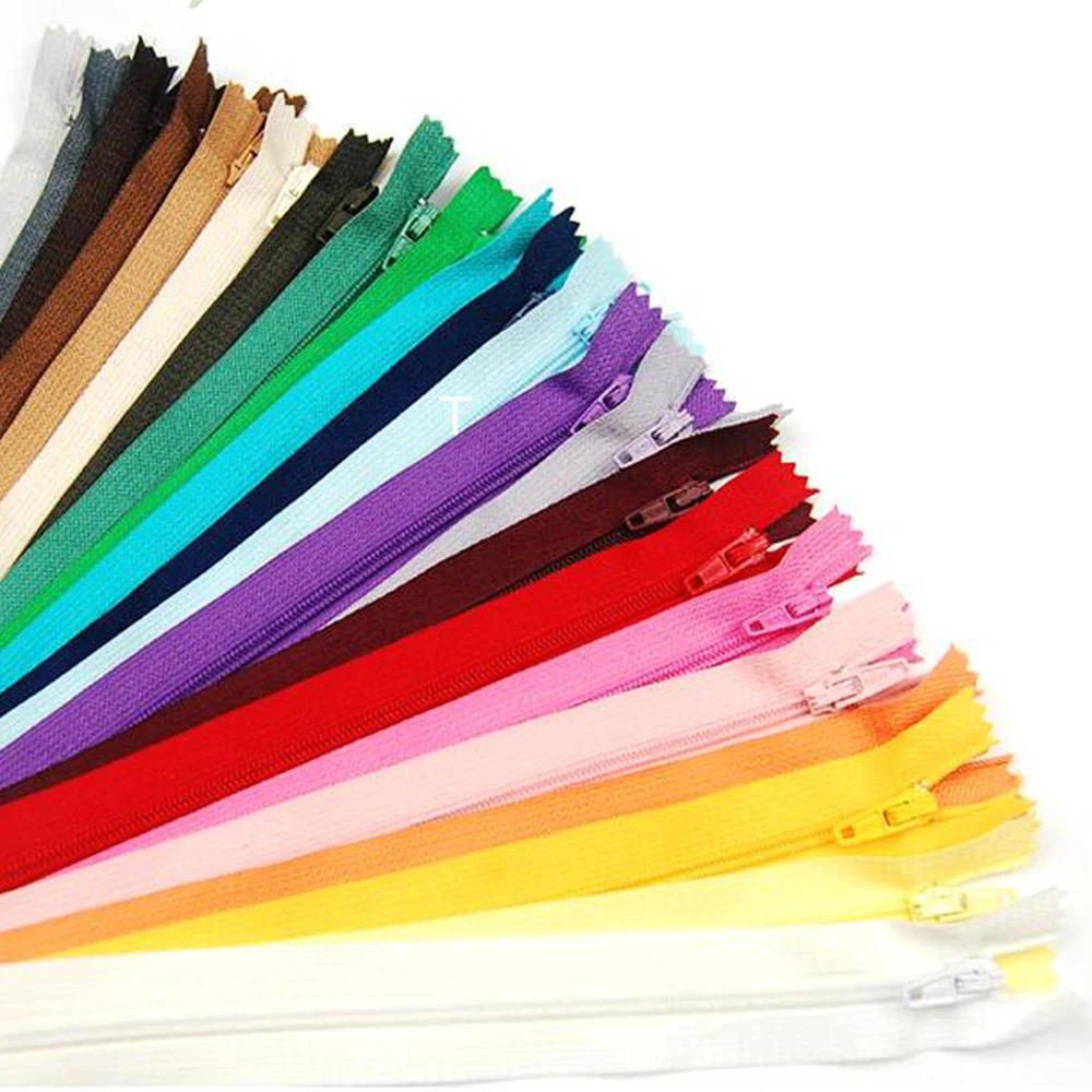 

12pcs/lot brand Invisible zipper 25cm Back cushion Skirt Hidden 3# Nylon Zipper for sewing/Garment accessories DIY