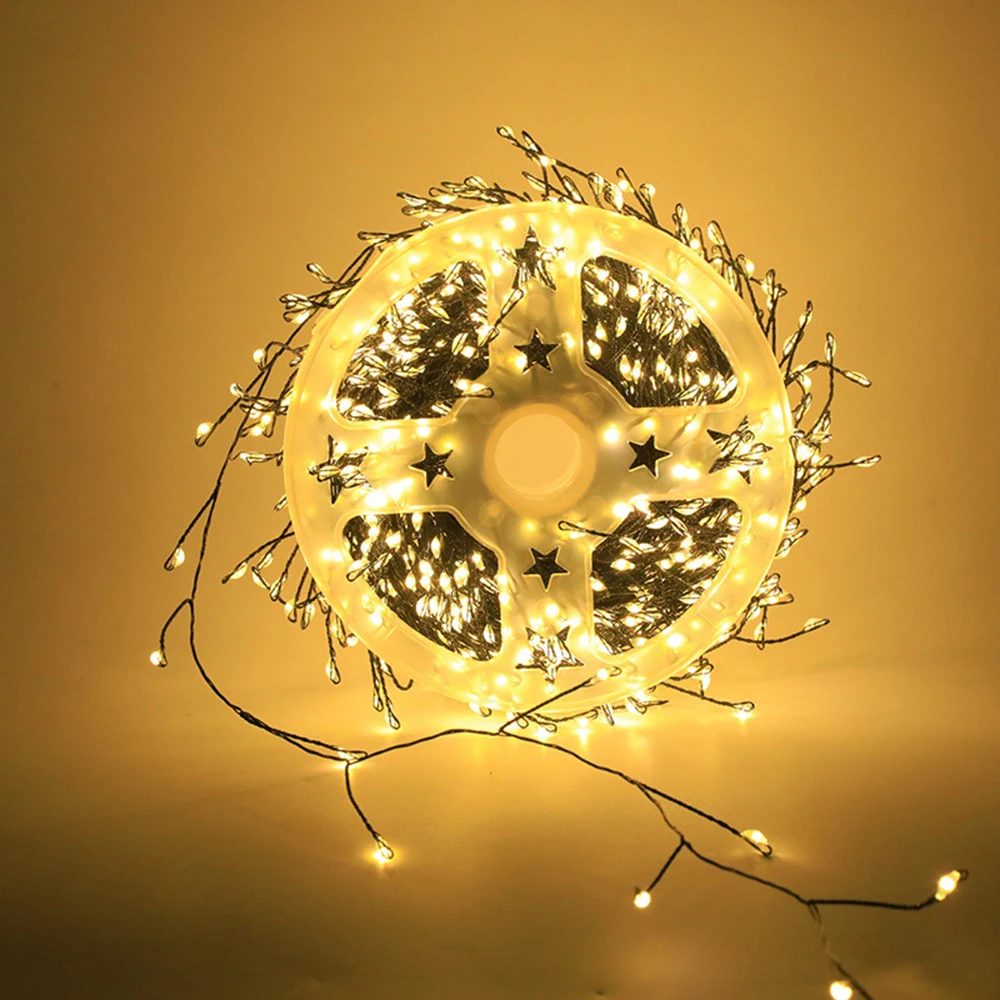 13key Remote Control 5V DC LED Firecracker Weaving String Light USB Battery Powered Fairy Lights for Wedding Christmas Festival