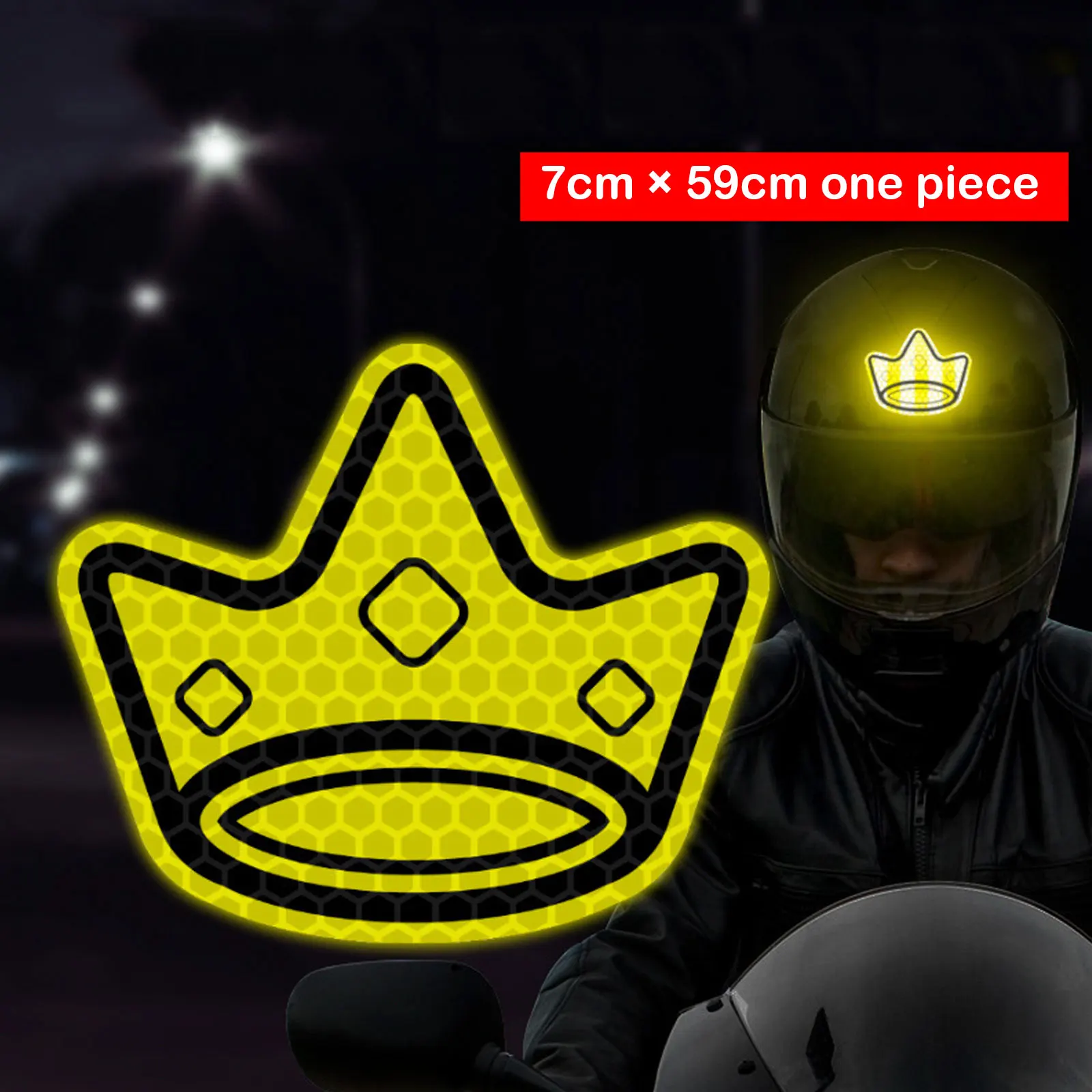 Motorcycle Stickers New Creative Waterproof Glasses Devil Horn Motorcycle Helmet Decal Night Warning Sign Reflective Sticker Exterior Accessories