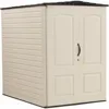 Large Vertical Resin Outdoor Storage Shed With Floor (6.2 x 4.6 Ft), Weather Resistant, Beige/Brown, Organization for Home 1