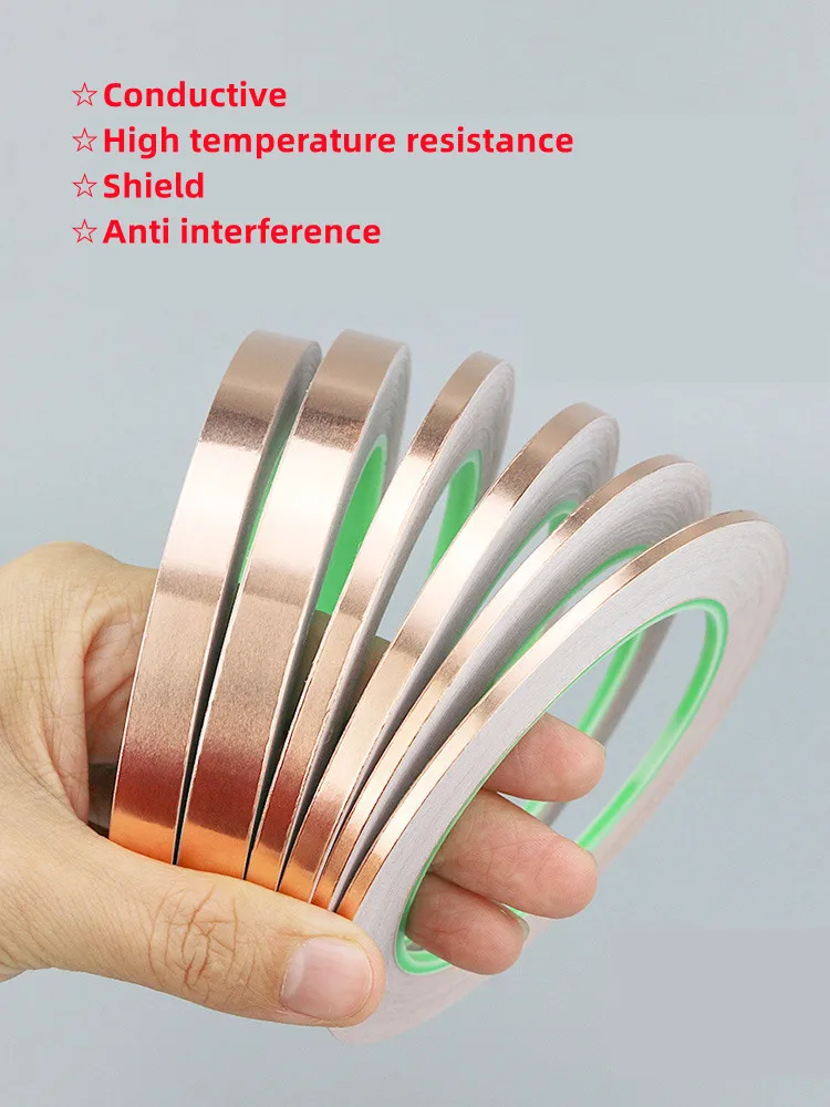 Copper Foil Tape With Dual Conductive Adhesive For Guitar And EMI Shielding Electrical Repairs Crafts Stained Glass