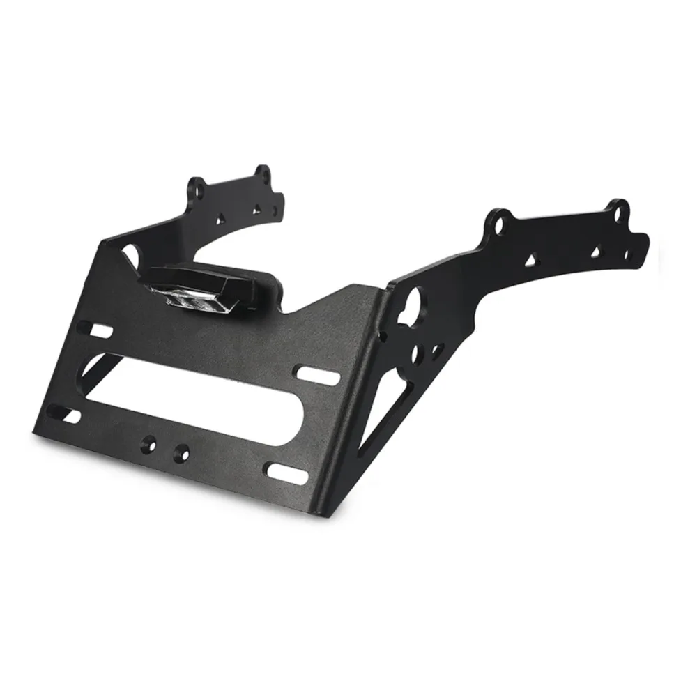 Aluminum Motorcycle License Plate Holder With LED Light Frame - Full Deckz