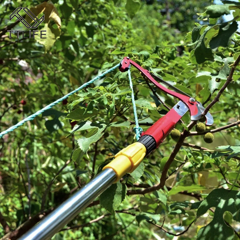 High Altitude Extension Lopper Branch Scissors Extendable Fruit Tree Pruning Saw Cutter Garden Trimmer Tool With Rope