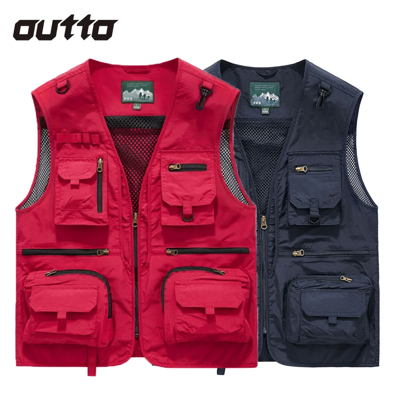Chaleco táctico multibolsillo para hombre, transpirable, Color sólido, escalada al aire libre, Camping, senderismo, pesca, caza
