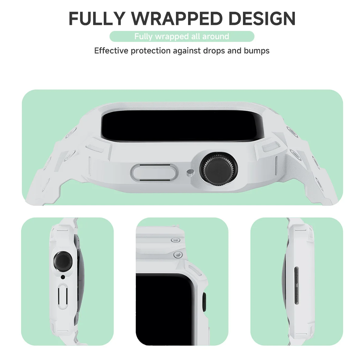 Sport Protective Replacement Wristband with Retrofits and One-Piece Strap Case