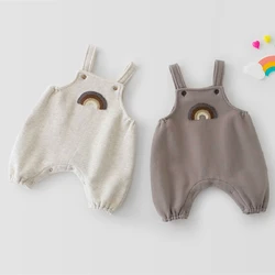 Combinaisons pour bébés filles, jolies barboteuses à bretelles arc en ciel, sans manches, pour garçons, nouvelle collection printemps 2022 