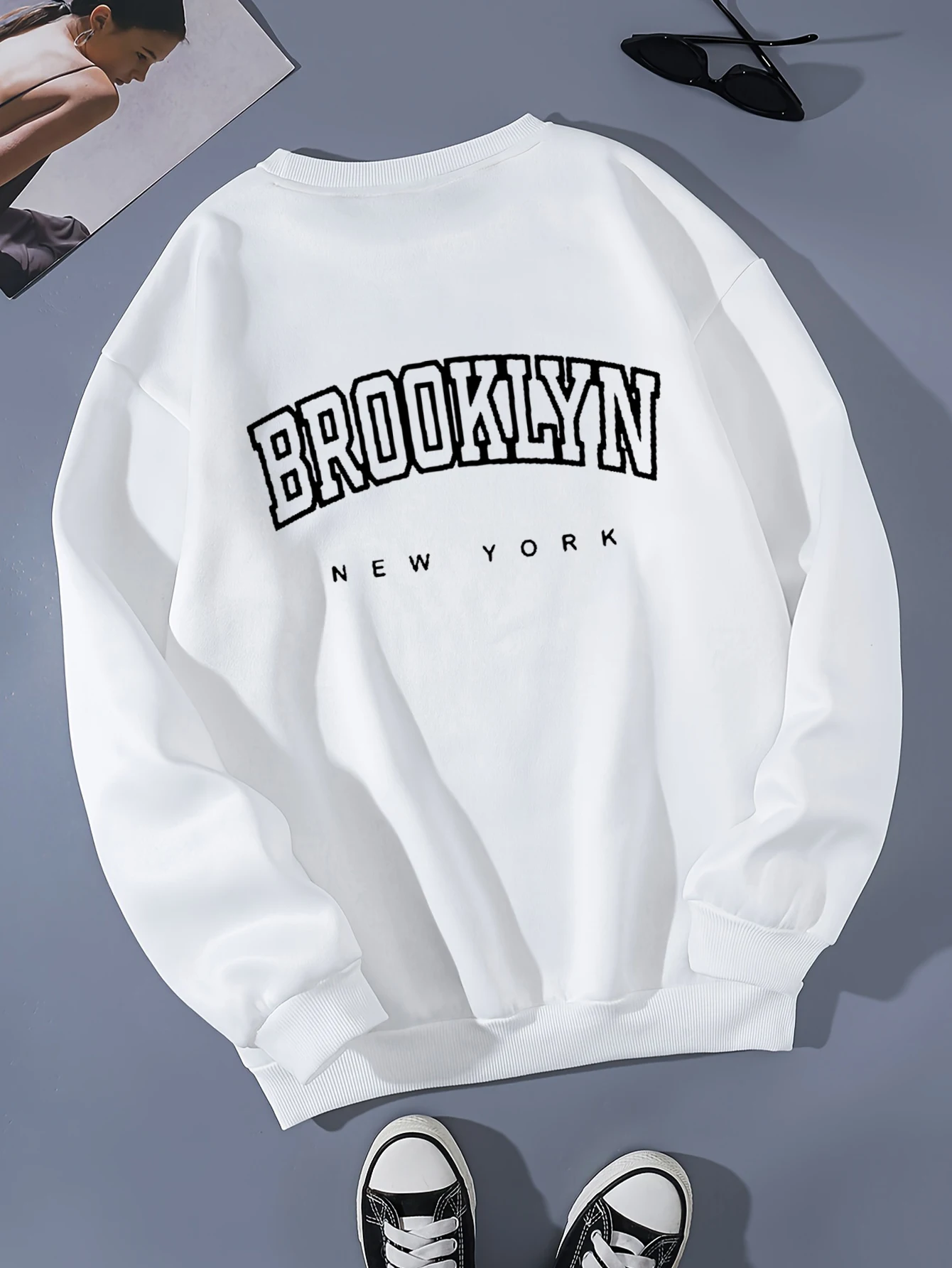 Brooklyn Letter Print Hoodies Girl Graphic Sweatshirt Harajuku Streewear Autumn Winter Clothes Causal Female Y2K Women's Hoodies 4