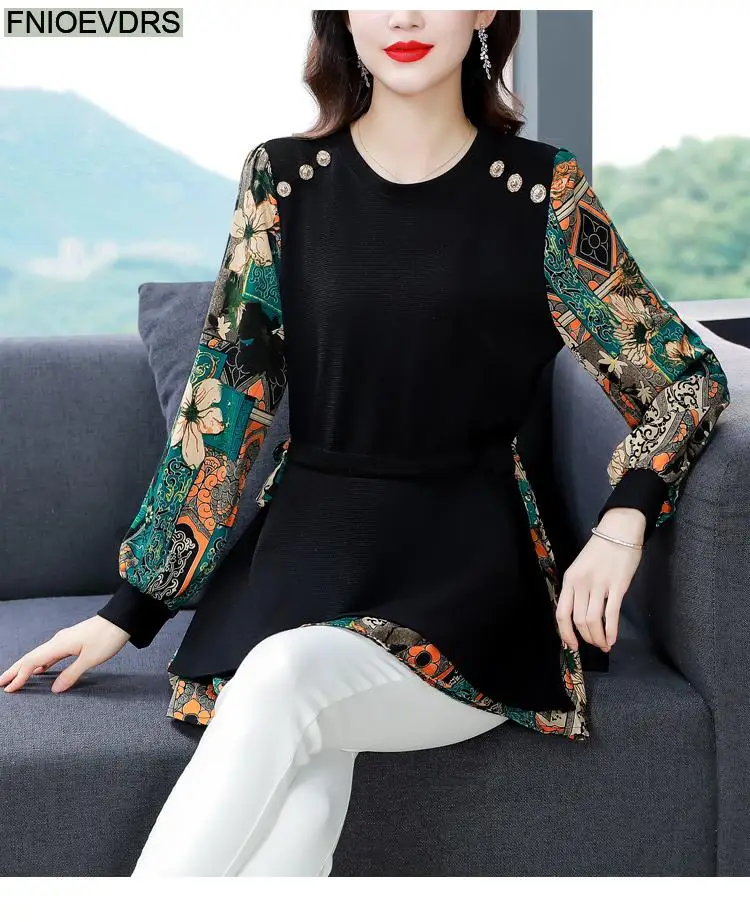 M-5XL Loose Clothes 2023 Women European Fashion Elegant Office Lady Work Button Shirt Casual Tunic Belly Peplum Tops And Blouses
