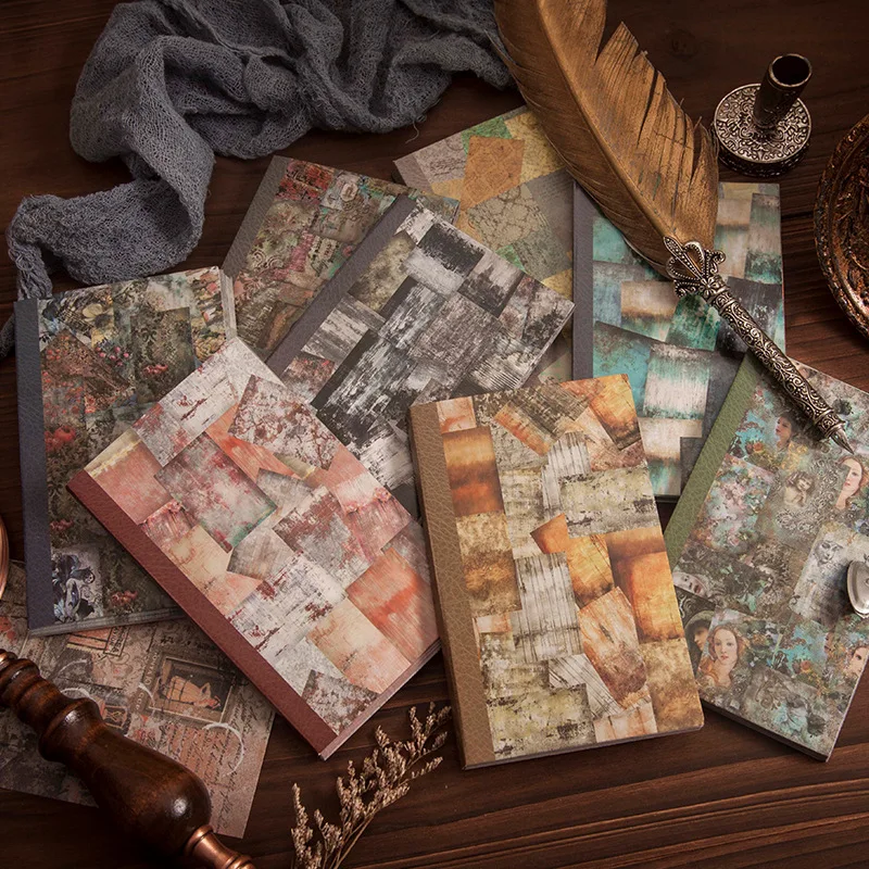 

50pcs/lot Memo Pads Material paper baroque court art Junk Journal Scrapbooking Cards Retro Background Decoration Paper