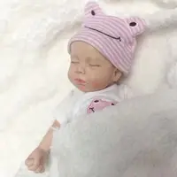 33cm Can Open Mouth Painted Solid Silicone LouLou Bebe Reborn Girl and Boy Washable Newborn Baby Dolls For Kid's Gift 5