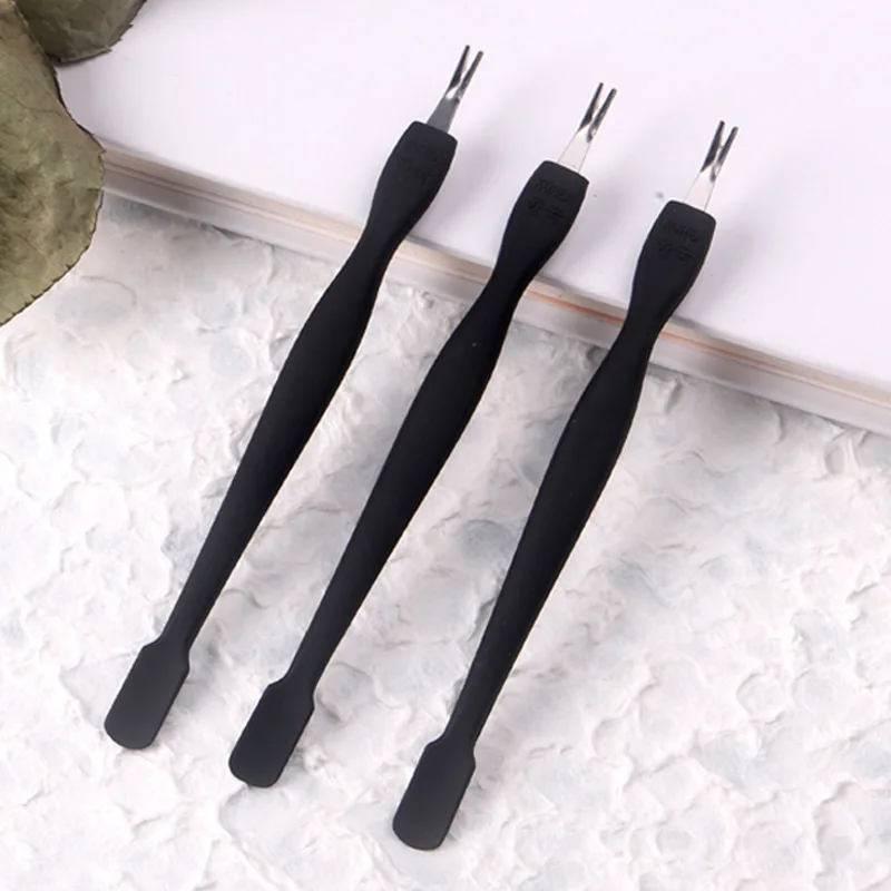 1pcs Nail Art Fork V-shaped Cuticle Remover Nipper Pusher Trimmer Double Sided Pedicure Nails Care Nail Tools