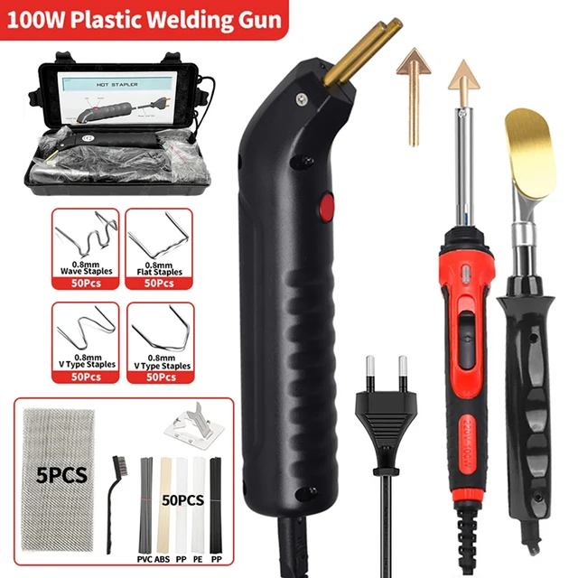 Saldatrice Per Plastica 100W | Kit Riparazione Paraurti Auto Con 600 Punti E Pistola A Caldo - Foto 10