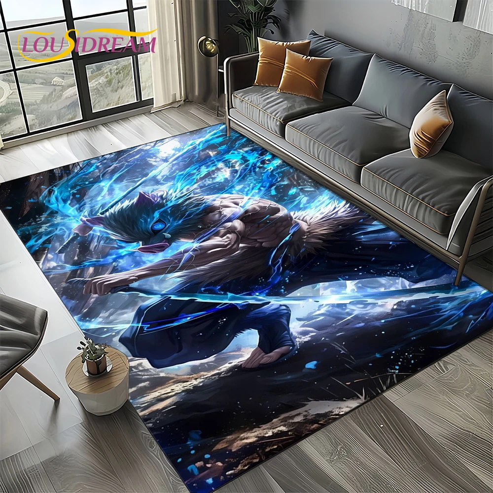 Cartoon Demon S-Slayer Carpet Rug for Living Room Bedroom