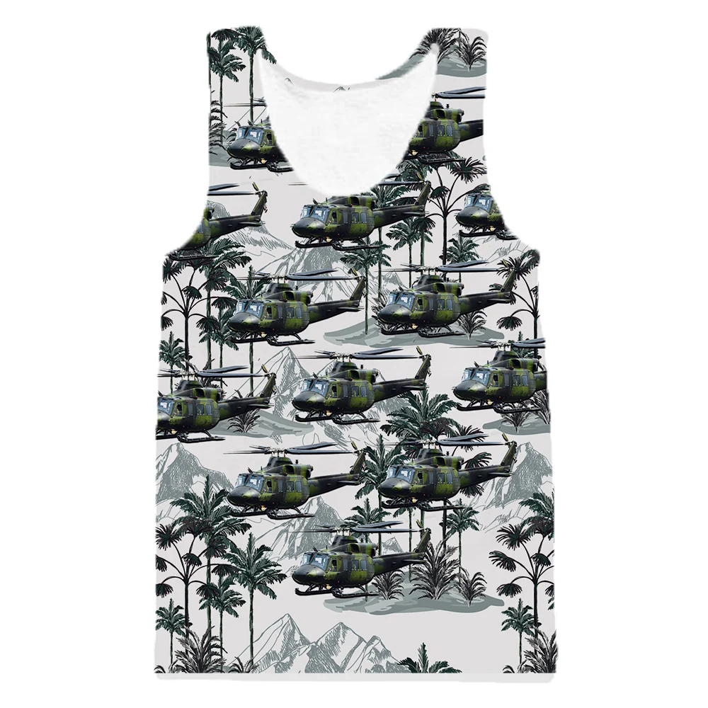 

Vintage 3D All over Print Men's Vest Military Bomber Tank Rifle Summer Harajuku Sleeveless T-Shirt Unisex Casual Polyester Vest
