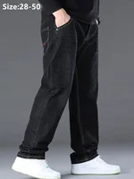 Loose Jeans Men 150KG Straight Stretched Plus Size 50 48 46 44 Denim Pants Elastic Male Casual Large Work Wear Classic Trousers 1