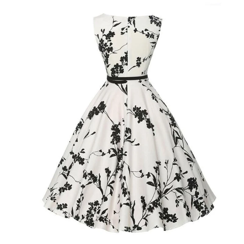 Vestidos Dress Clothing Floral Robe Retro Swing Vintage Rockabilly Dresses