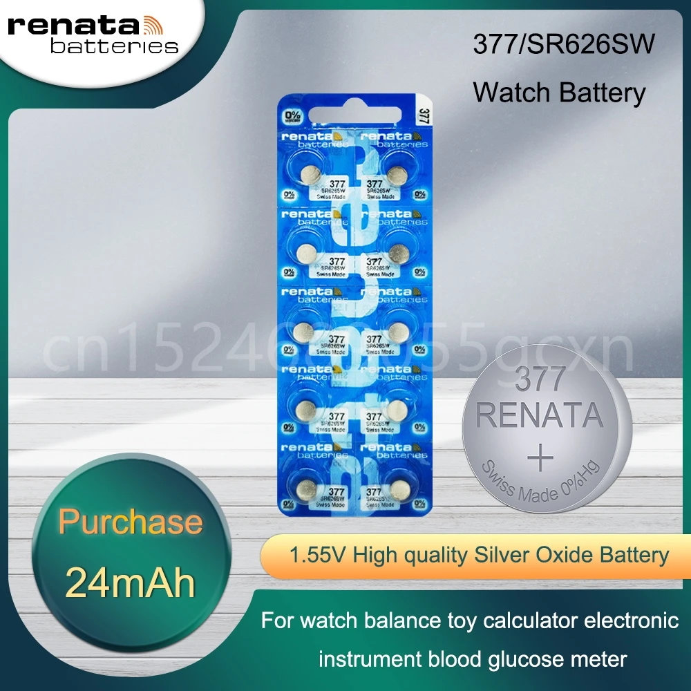 Sr626sw Batteria Orologio 20 Pièces 1 AG4 LR626 177 377 377A SR626 L626 LR66 1.55V Pile Bouton S 26 Ultra - Foto 14