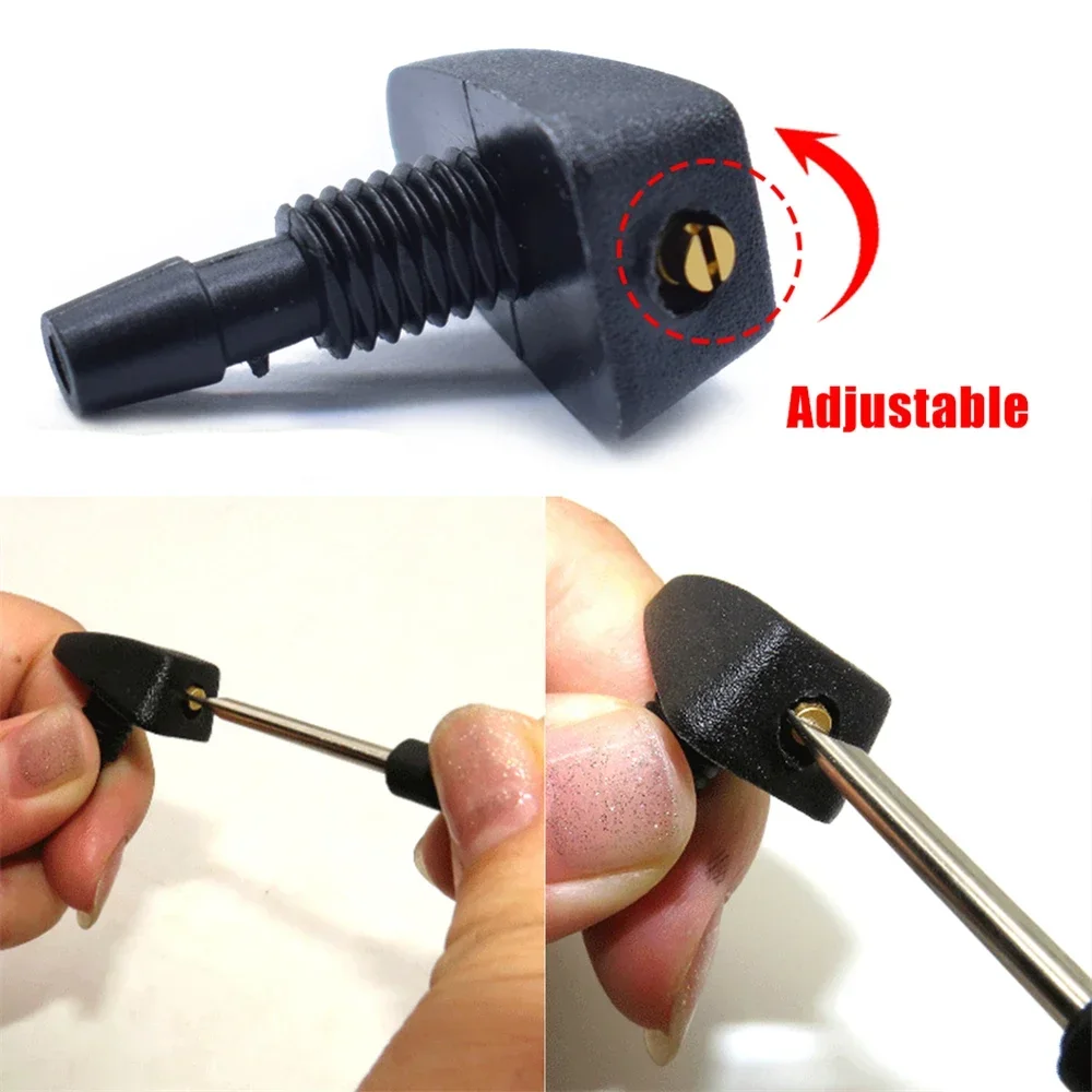 2Pcs Universal Windshield Washer Jet Kit - Adjustable Sprayer for Efficient Front Window Cleaning & Detailing