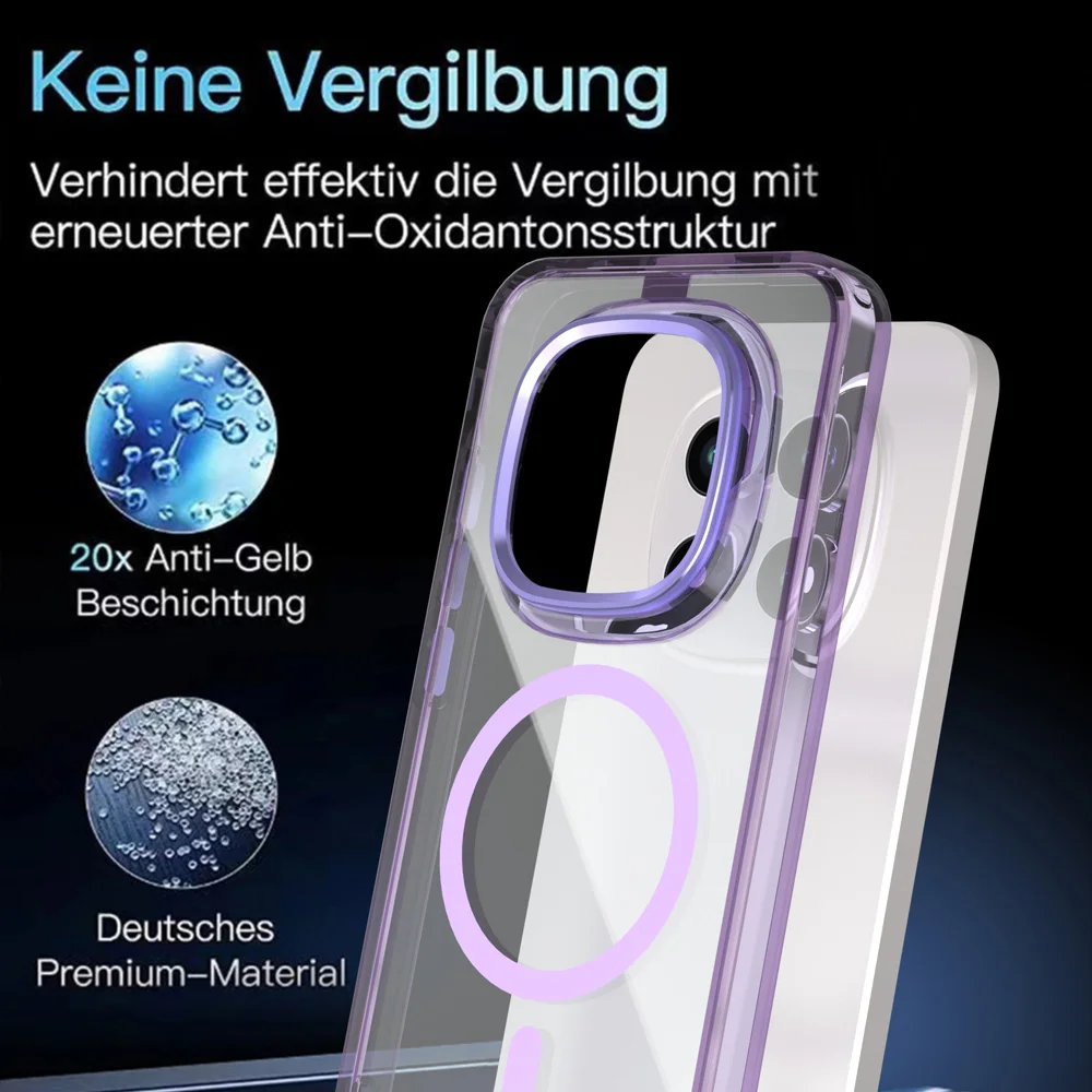 Vibrant Magnetic Phone Case - Hybrid Shockproof Transparent Cover