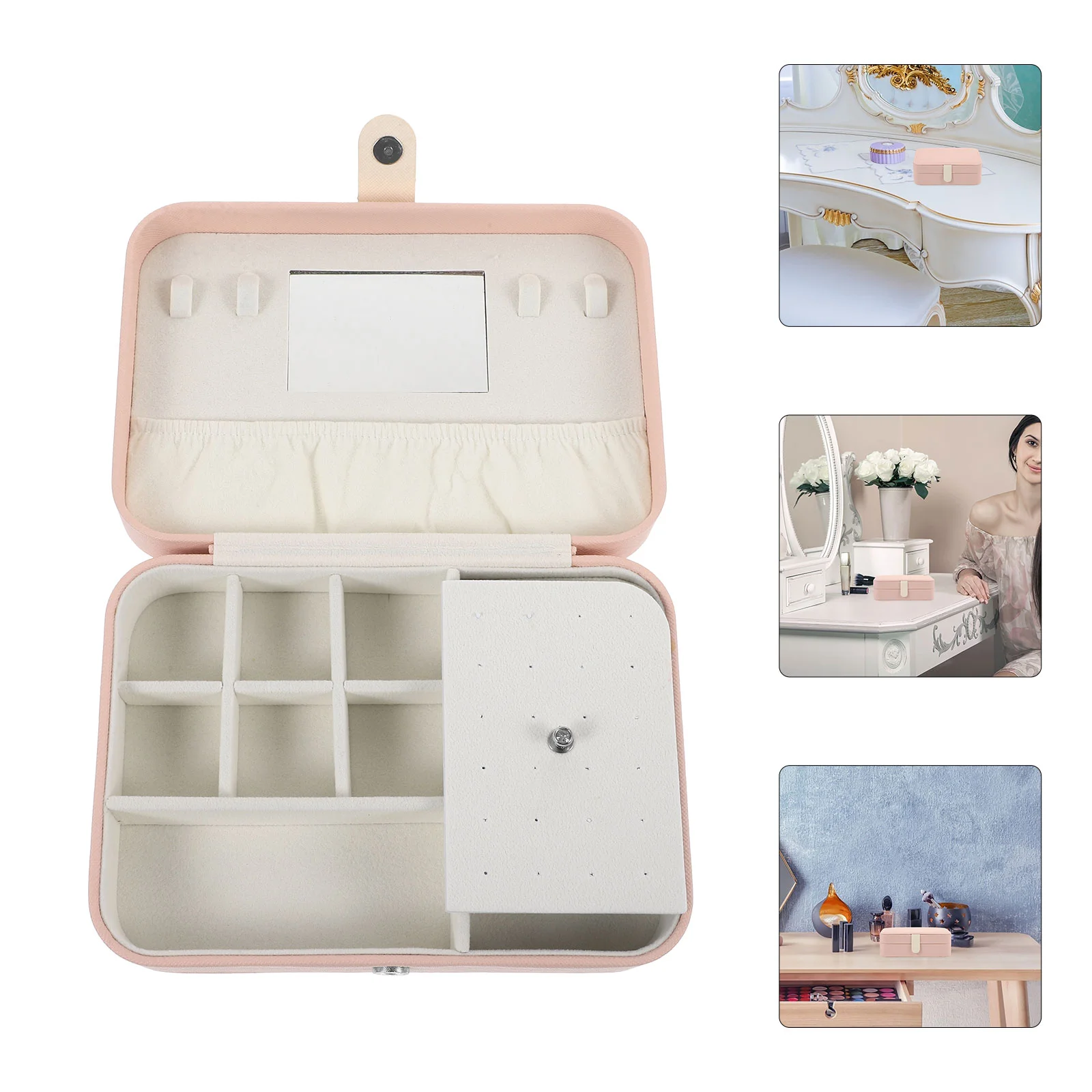 

Jewelry Storage Box Earring Organizer Trinket Case Decorative Simple Holder