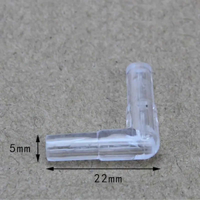 1~4PCS 5mm Aquarium Fish Tank Water Pipe Fittings Air Pump Hose Distributor Splitters Elbow Tee Transparent Acrylic Connectors 4