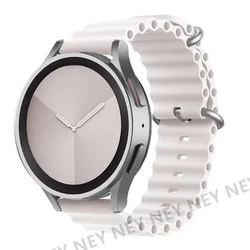 Silicone Ocean Band - 20mm/22mm Universal Smartwatch Strap for 20mm watch band (Antique white 22)