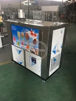 Machine commerciale de barre de crème glacée, fabricant de sucettes glacées, acier inoxydable 304, Popsicle, 4 moules, exécutif 4