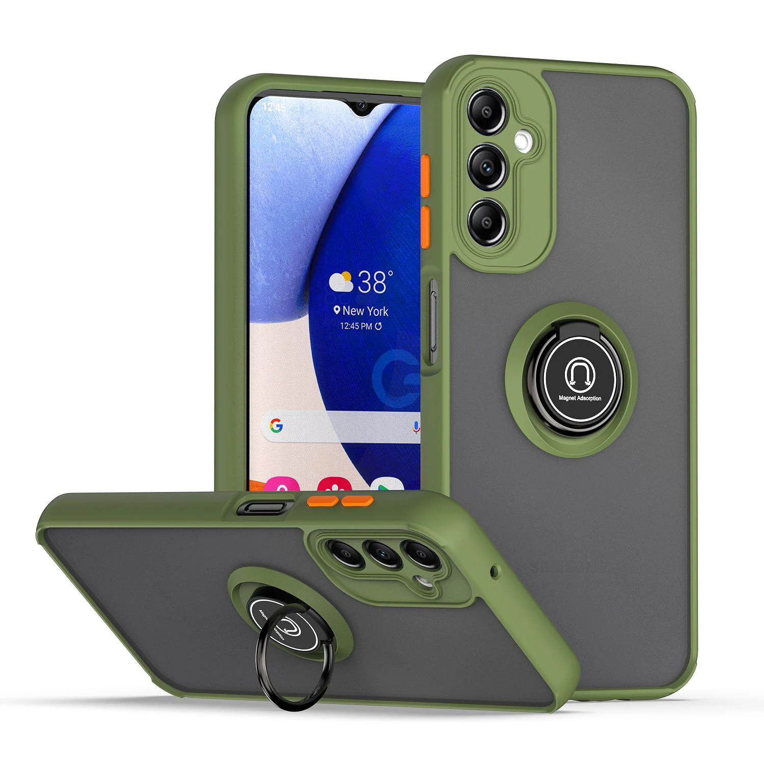 Durable Armor Case with Ring Stand Holder and Grip